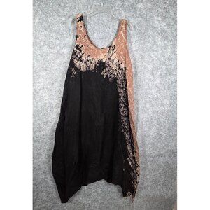 Hard Tail Forever Women's Sleeveless Mini Dress Black Tye Die Casual Boho Size S